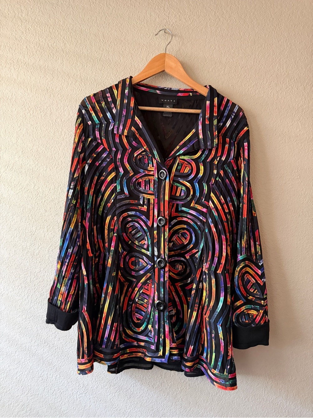 Weavz Unique Multicolor Printed Jacket XL